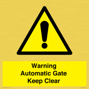 Warning Automatic Gate Keep Clear
